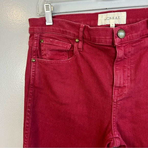 The Great Almost Skinny Cherry Pie Red Ankle Jeans Size 28 - Picture 4 of 13